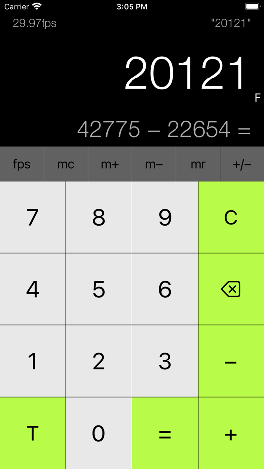 #3. tcCalc - timecode & frame calc (iOS) Podle: RYUICHIROU SHIMONO