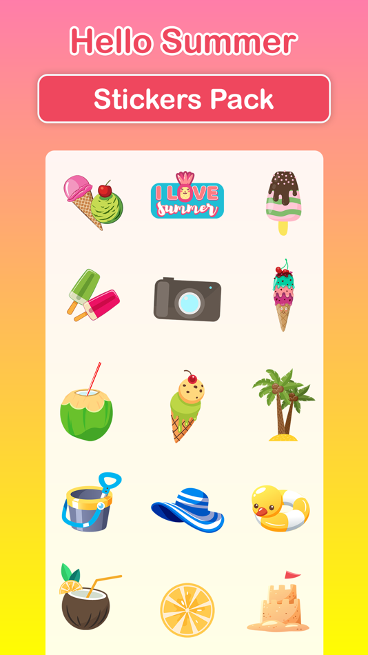 Hello Summer Stickers Pack - 1.2 - (iOS)