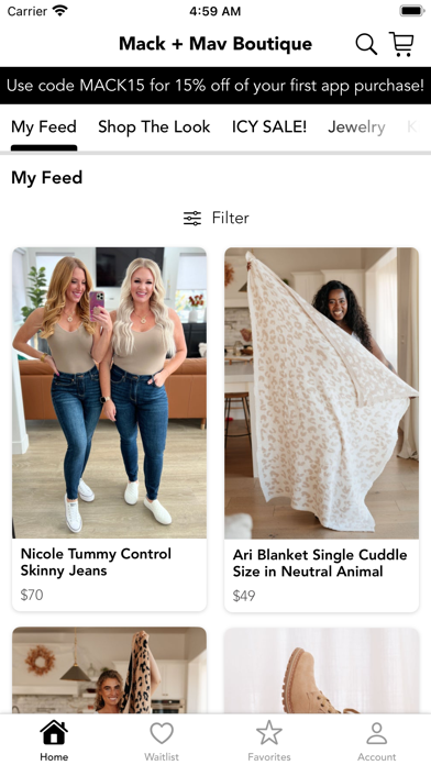 Mack + Mav Boutique Screenshot