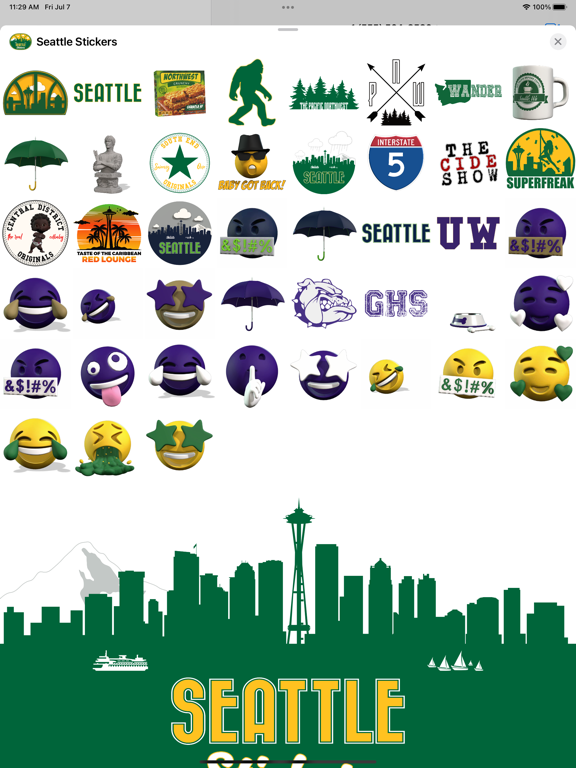 Screenshot #4 pour Seattle Stickers