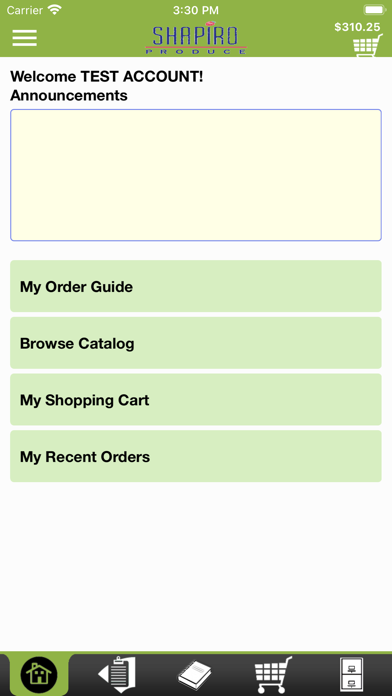 Shapiro Produce App Screenshot