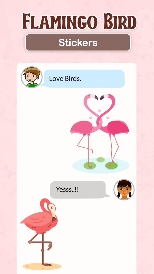 Watercolor Flamingo Stickers - 1.2 - (iOS)