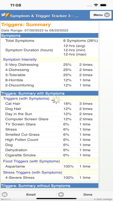 Symptom Trigger Tracker 3 Screenshot