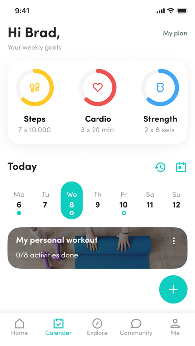 AR Fitness App Screenshot