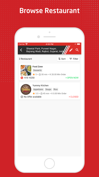 GoFood (PNG) Customer Screenshot