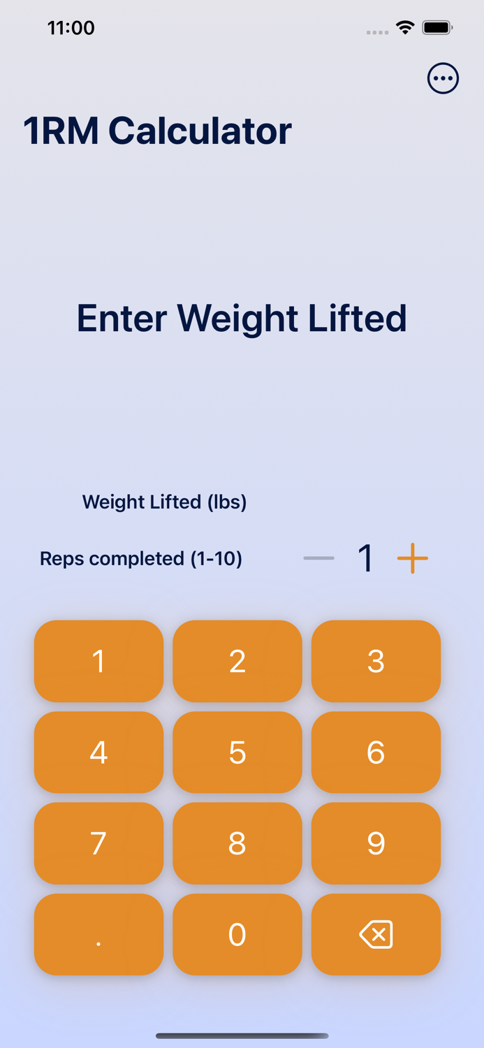 One Rep Max Calculator - 1RM