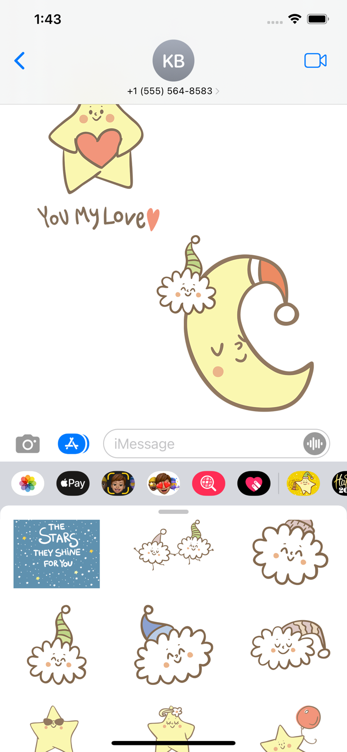 Cute Star and Cloud Emoji