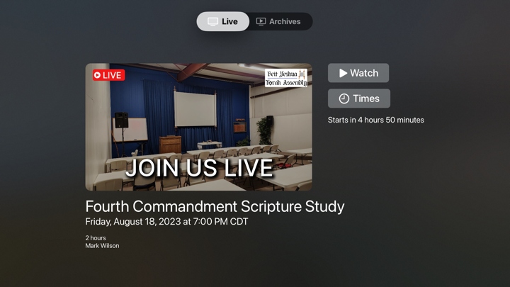 Screenshot #1 pour Beit Yeshua Torah Assembly