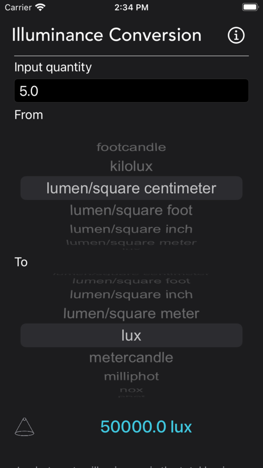 Illuminance Conversion - 1.3 - (iOS)