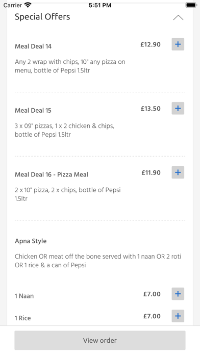 Chachies Kebab & Curry House, Screenshot