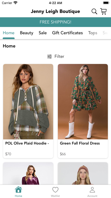 Jenny Leigh Boutique Screenshot