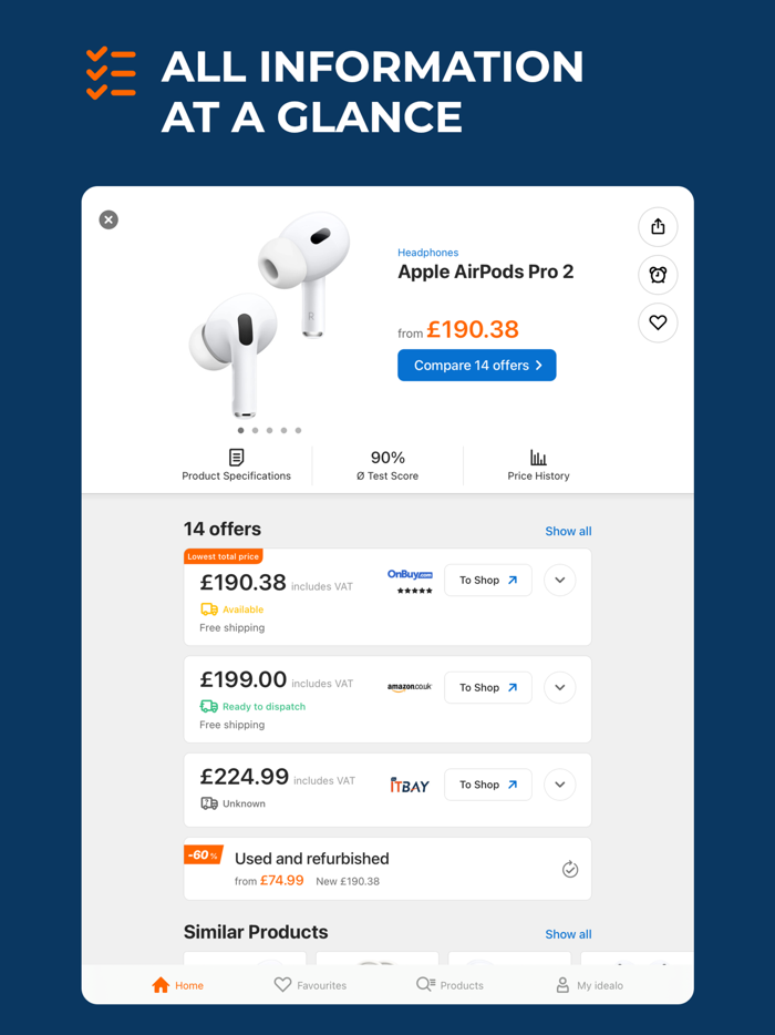 idealo - Price Comparison