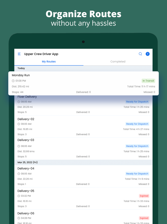 Delivery Driver App by Upper