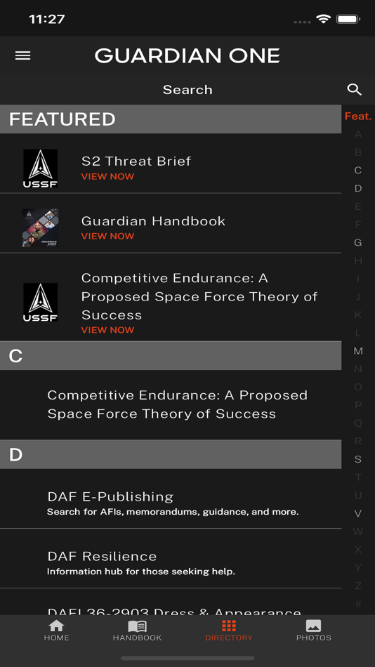 #3. USSF Guardian One (iOS) By: USAF-BESPIN