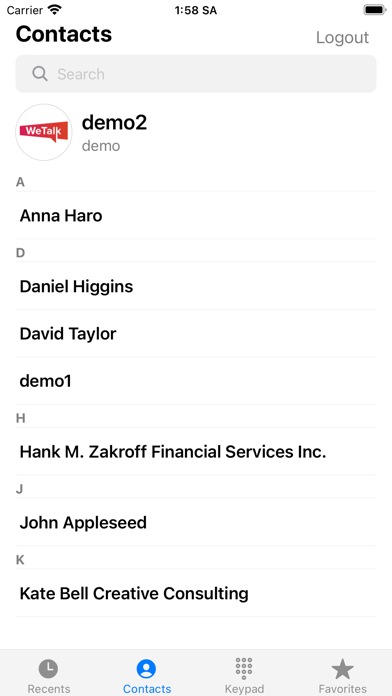 WeTalk Calling Screenshot