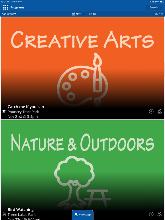 Henrico County Rec & Parks iPad screenshot 8 - Entertainment app