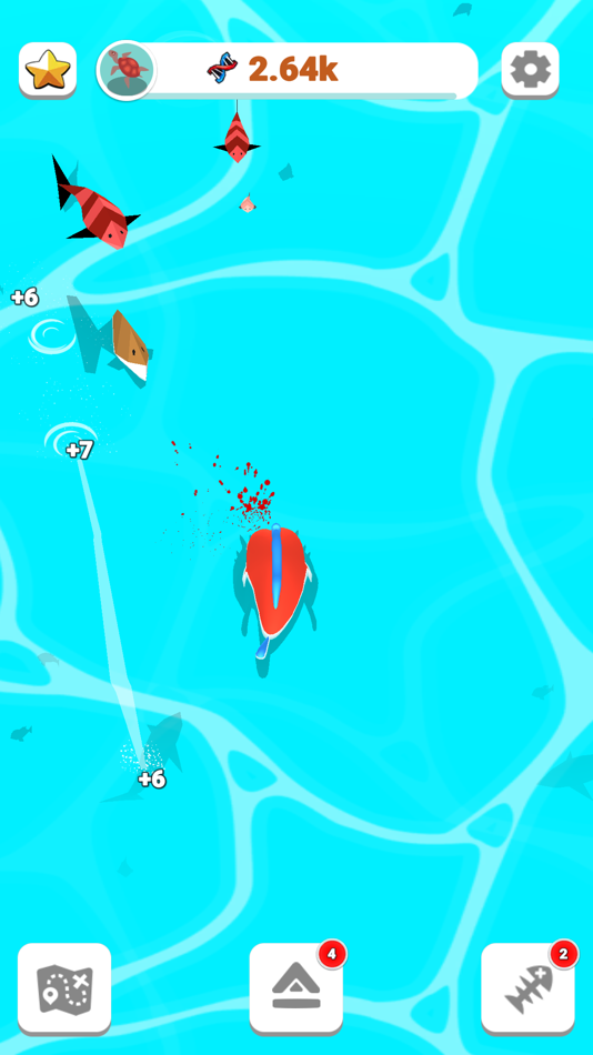 #2. Shark UP! Idle Dive (iOS) Podle: MAD PIXEL