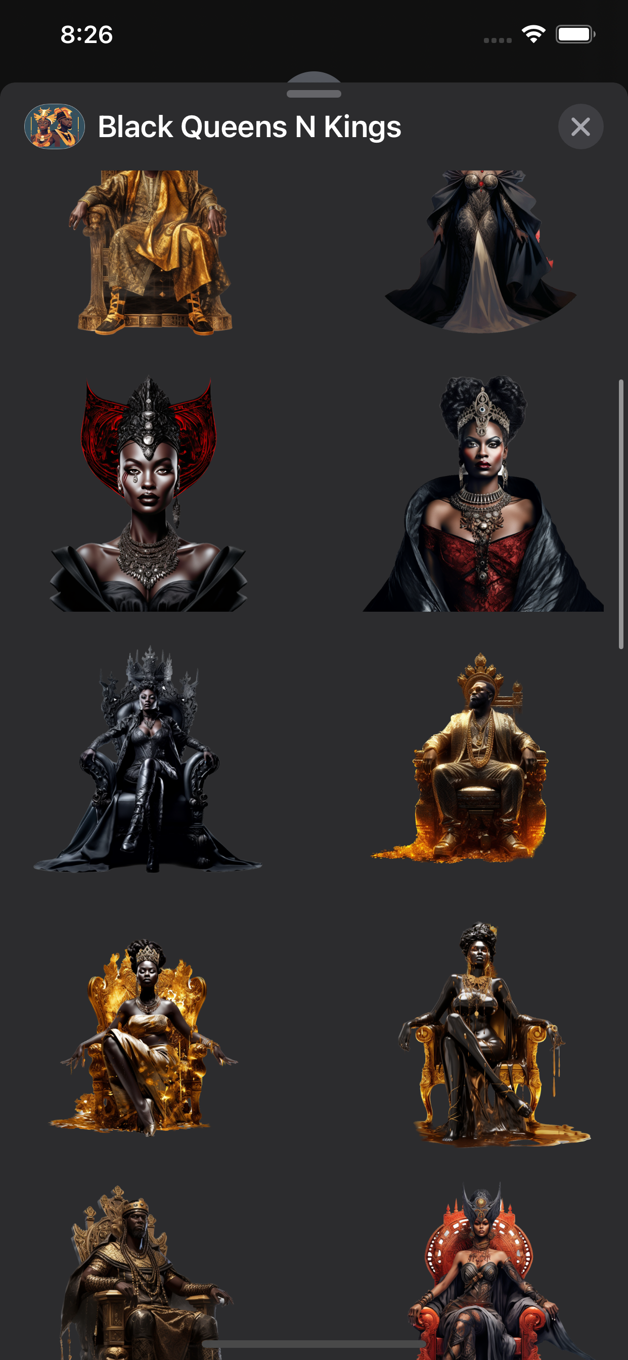 reinas y reyes negros