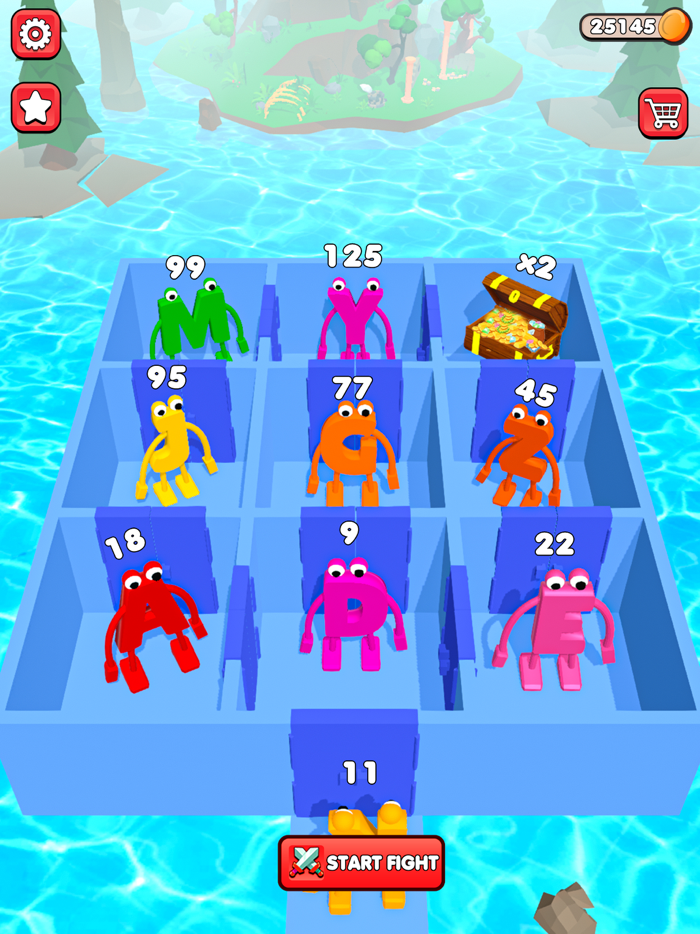 Merge Alphabet Room Maze Games