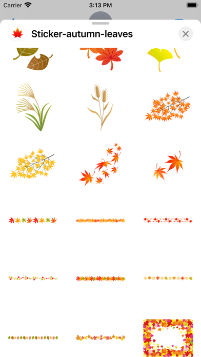 Sticker autumn leaves Screenshot