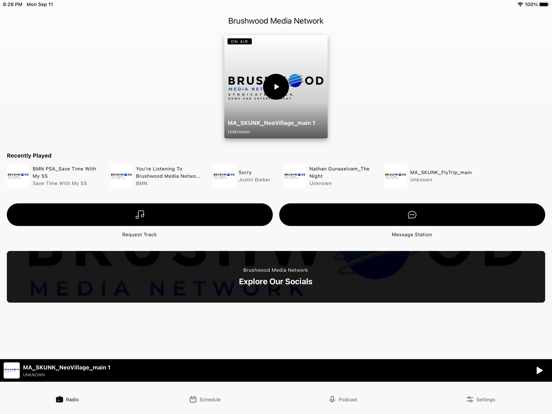 Brushwood Media Network iPad screenshot 1 - Music app