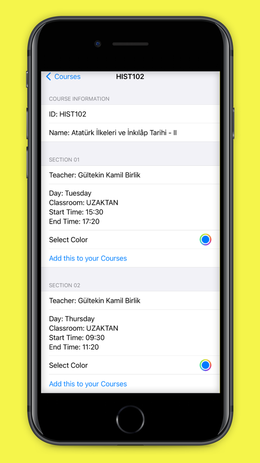 #7. Atilim Schedule (iOS) 由: Ali Amer