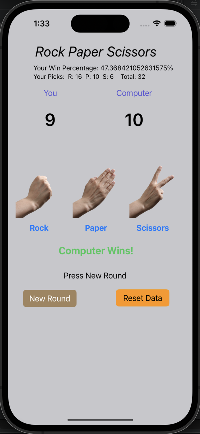 Rock Paper Scissors Stats