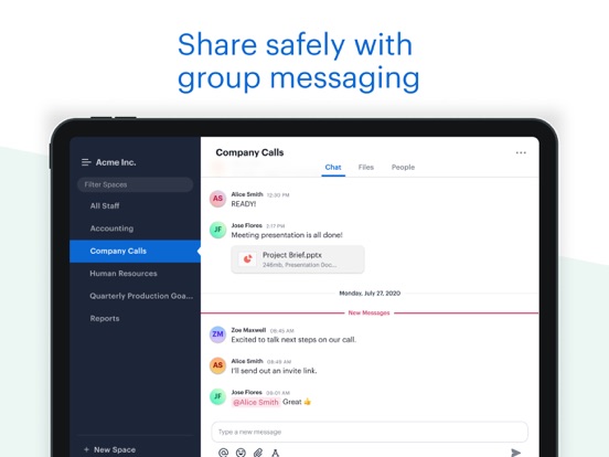 SpiderOak CrossClave iPad screenshot 1 - Business app