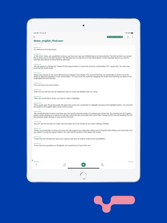 Transcribe voice to text