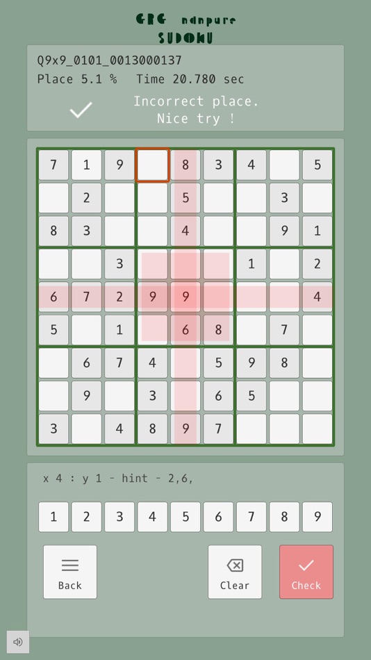 #3. GRG nanpure SUDOKU (iOS) 由: Ground Road Technology, LLC