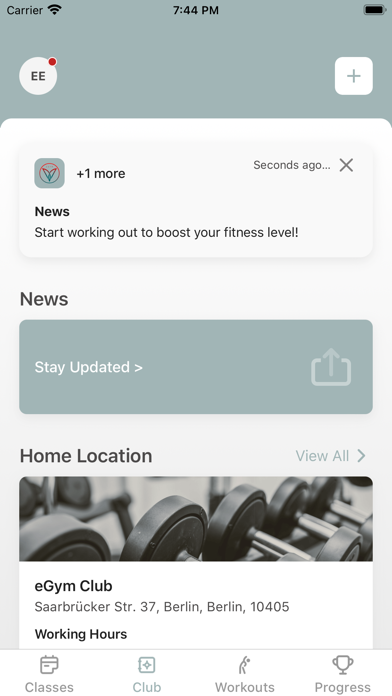 Vitalife EGYM Screenshot