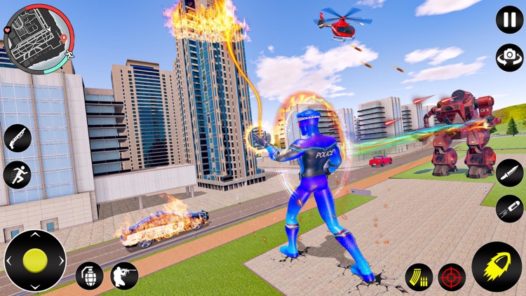 Police Spider Rope Hero Games screenshot-3