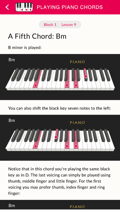 Playing Piano Chords Screenshot
