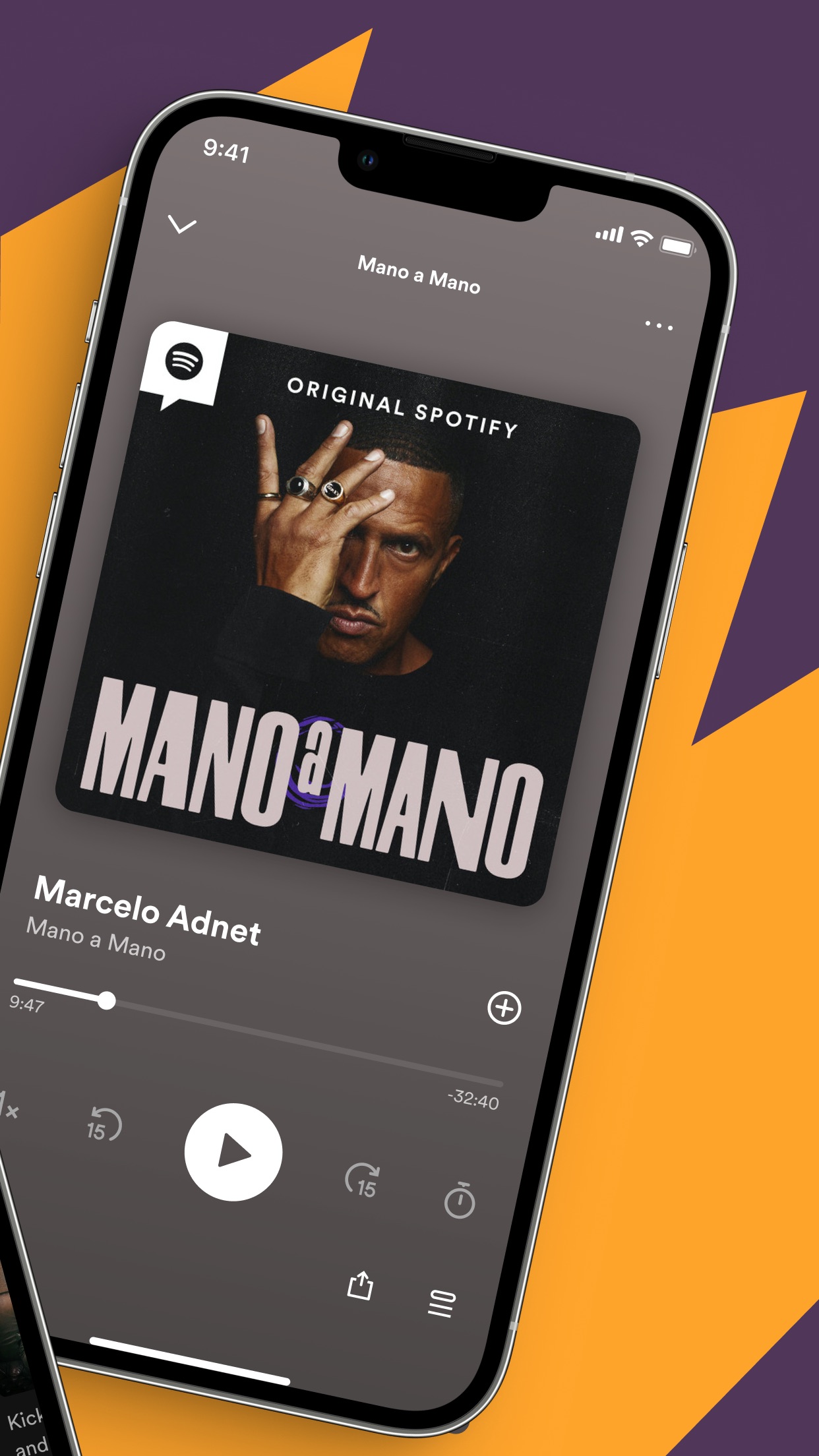 Screenshot do app Spotify: músicas e podcasts