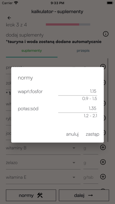 BARFny Kalkulator Kot Screenshot