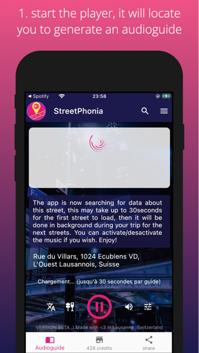 StreetPhonia AudioGuide Screenshot