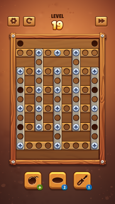 ネジ — ウッドナットボルトそして ピンパズルゲームのおすすめ画像2