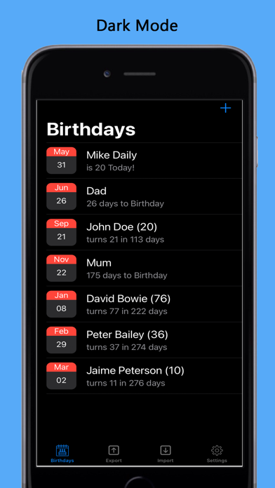 Birthday Reminder+ & Countdown Screenshot