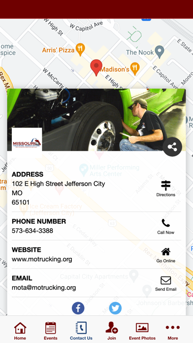 Missouri Trucking Association Screenshot