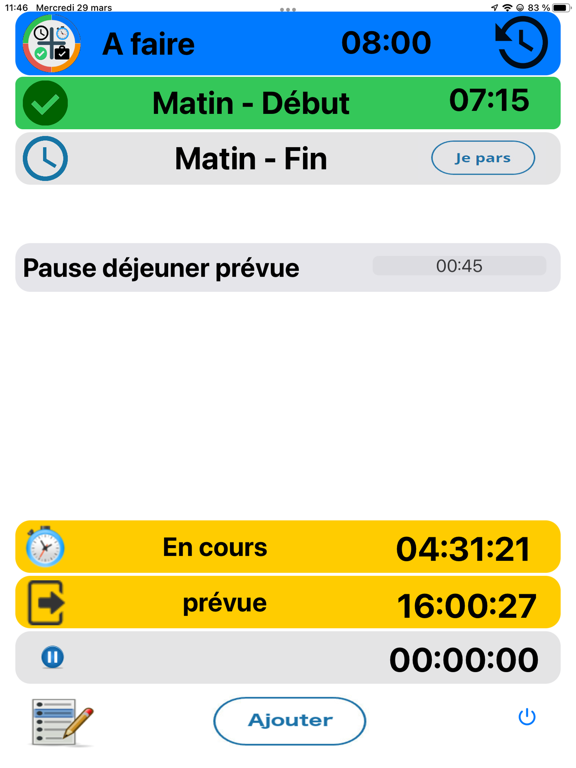 Screenshot #5 pour Gestion Quotidienne du Travail