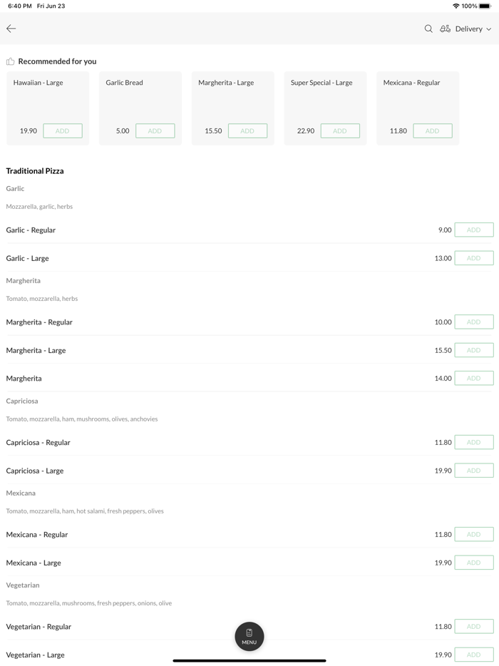 Zacks Woodfire Pizza