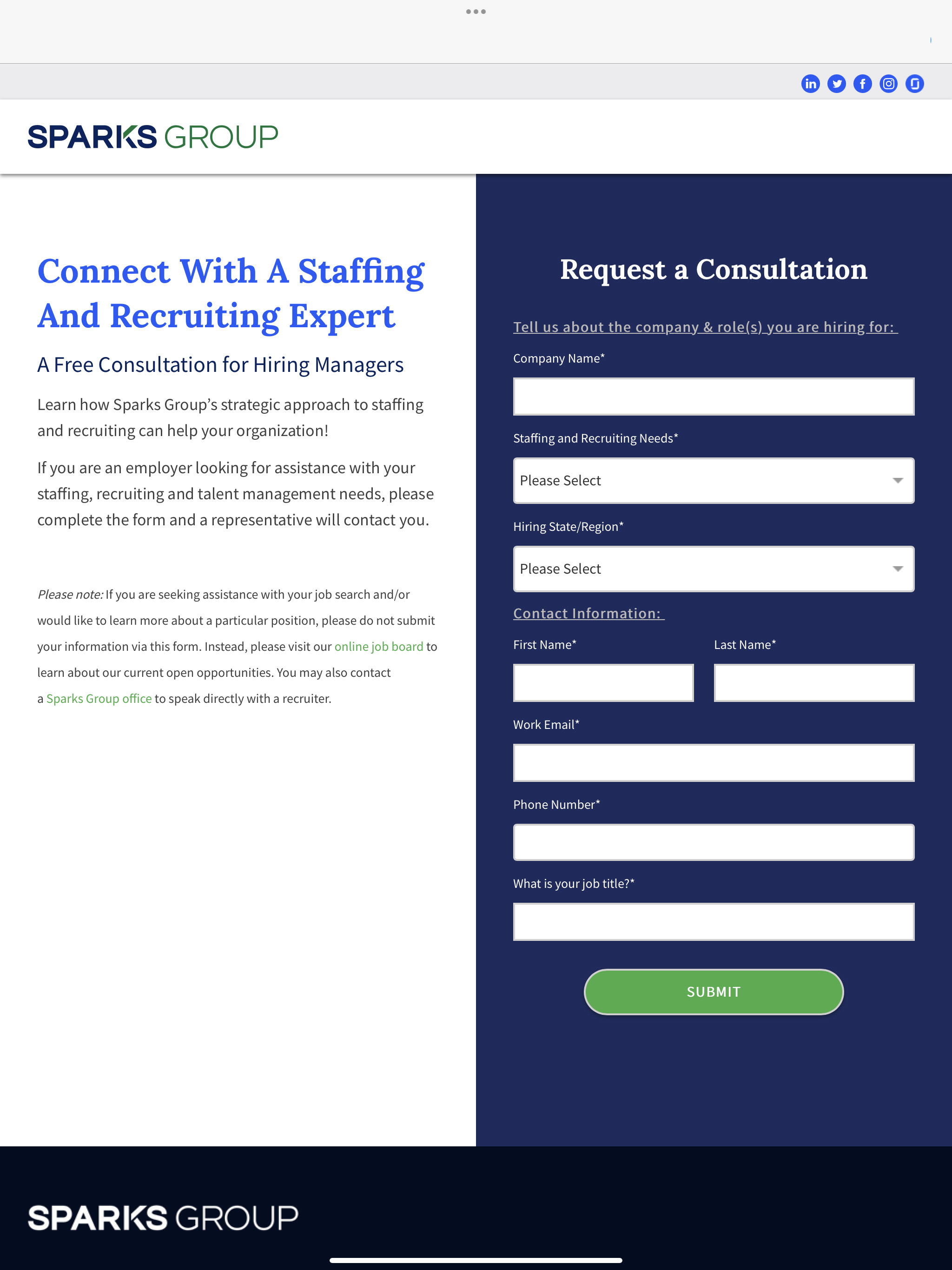 Sparks Group: Jobs & Staffing