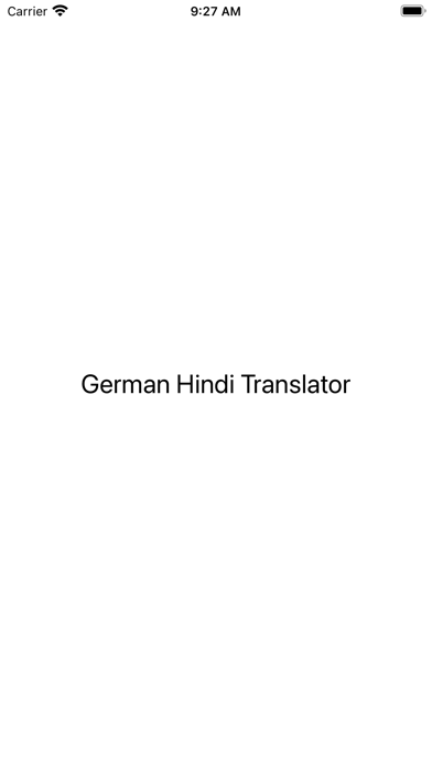 German Hindi Translator Screenshot