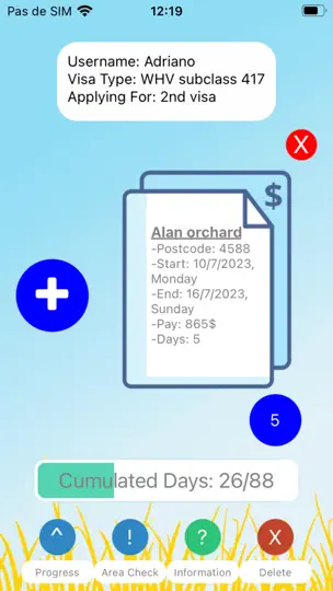 Capture d'écran de 88 Days Calculator sur iPhone 1