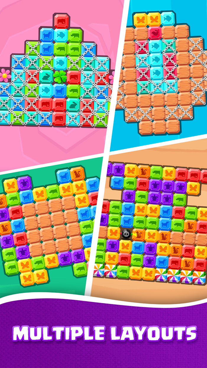 Pop Block Match The Animals