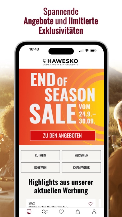 Hawesko - Wein mobil kaufen Screenshot
