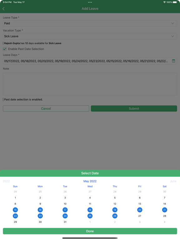 App screenshot