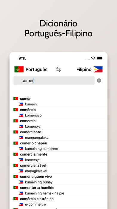 Dicionário Filipino-Portuguêsのおすすめ画像1