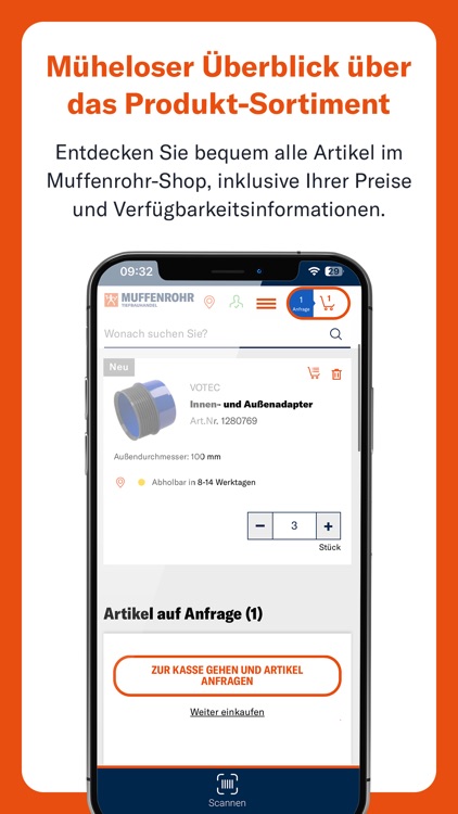 Muffenrohr Service-App