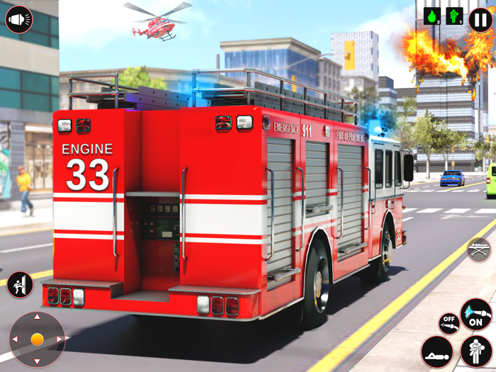 Firefighter Truck Games 3D
